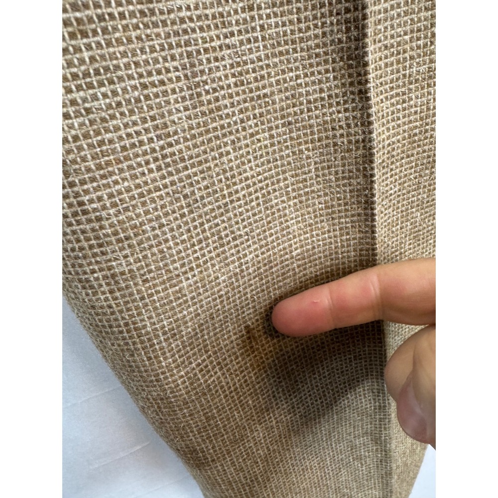 Vintage Simpsons The Store For Men Brown Micro Check Wool Blend Trousers 36x30 - Picture 4 of 9